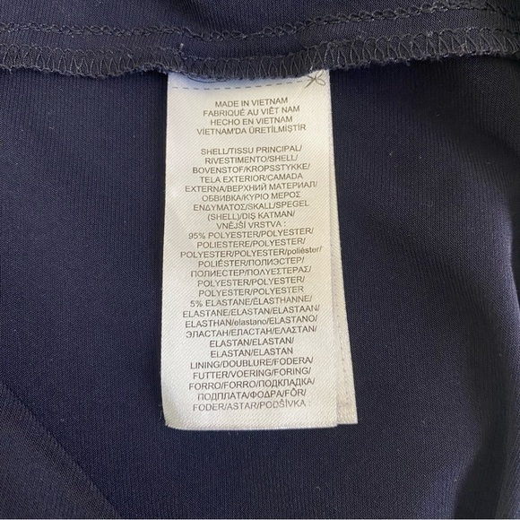 Lauren Ralph Lauren Navy Jersey Surplice Neckline Dress Size 24 - Picture 8 of 9